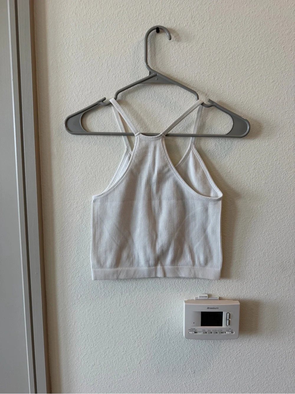 Aritzia Cream Ribbed Racerback Tank - Picture 2 of 3